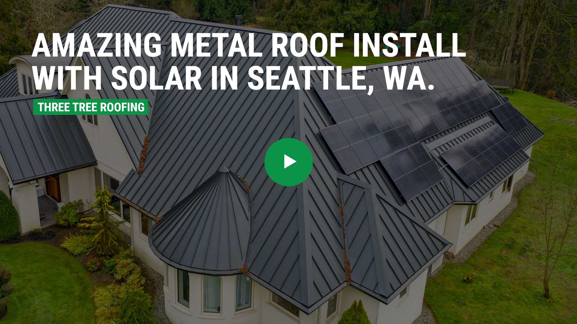 Amazing Metal Roof Install With Solar In Redmond, Wa. - Roofing Video