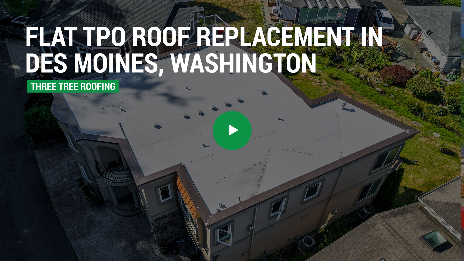 Roofing Project: Flat TPO Roof Replacement in Des Moines, Washington - Roofing Video