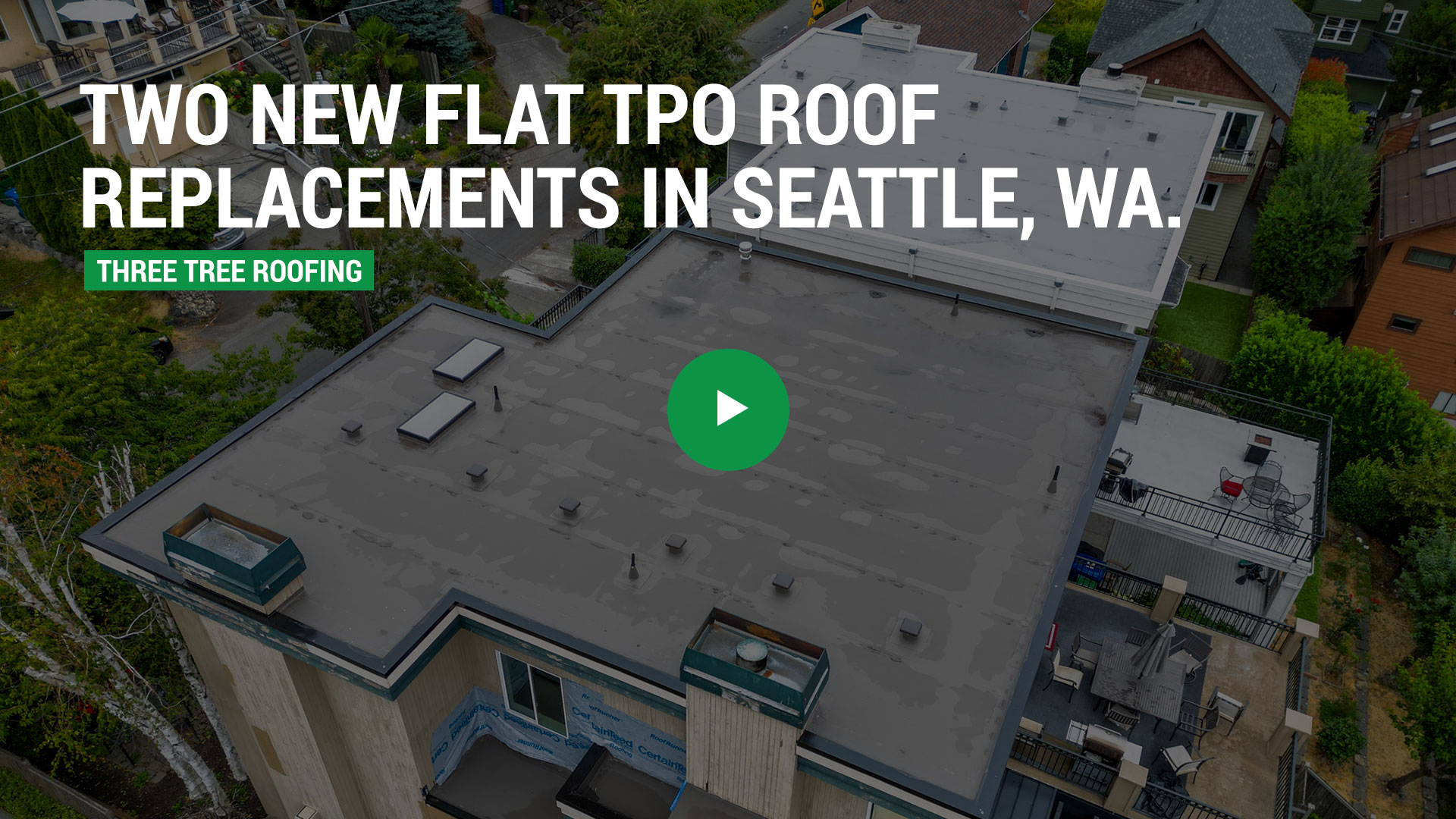 Roofing Project: Flat TPO Roof Replacements in Seattle, Washington - Roofing Video