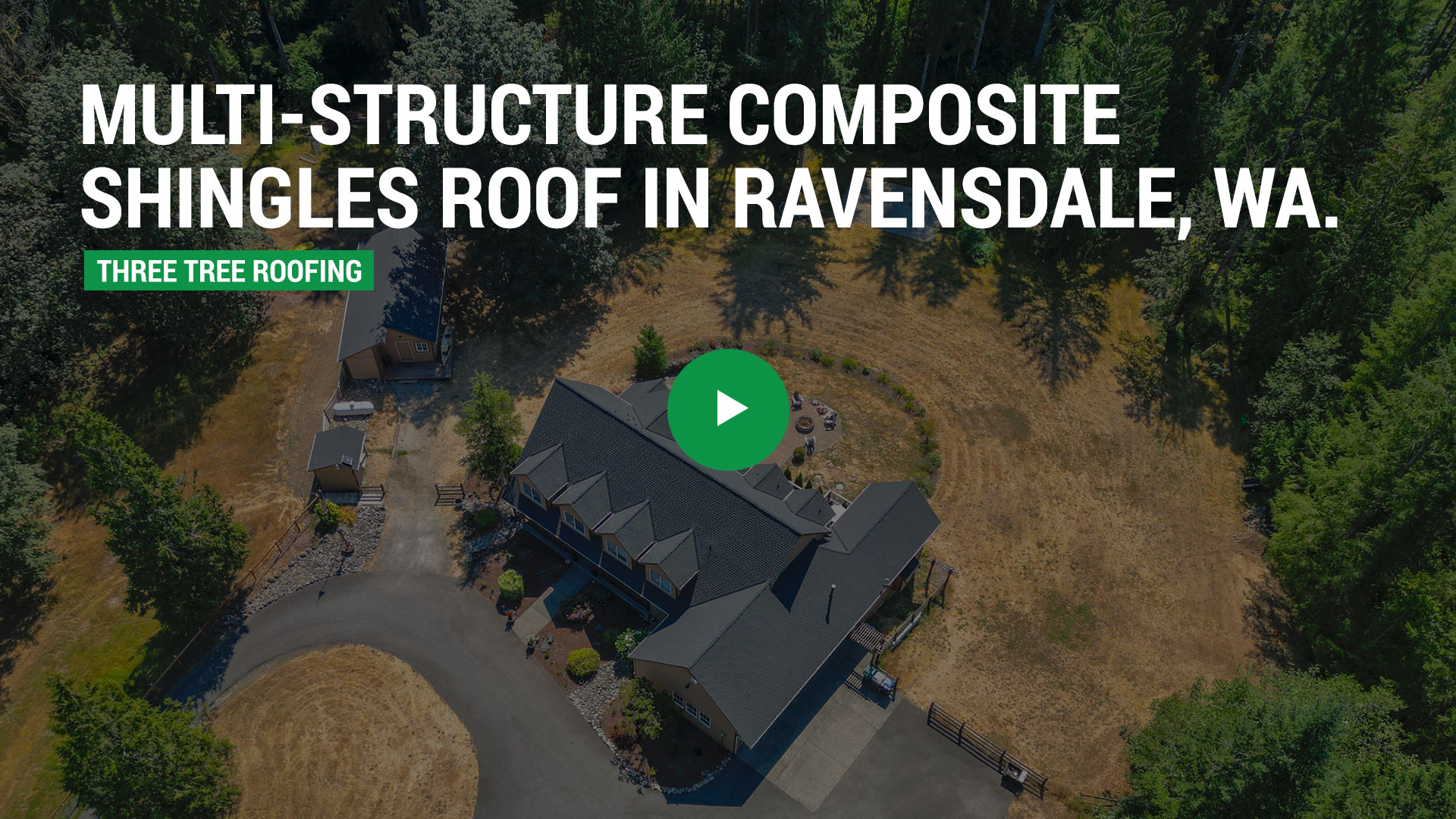 Roofing Project: Multi-structure Residential Composite Shingles Roof in Ravensdale, Washington - Roofing Video