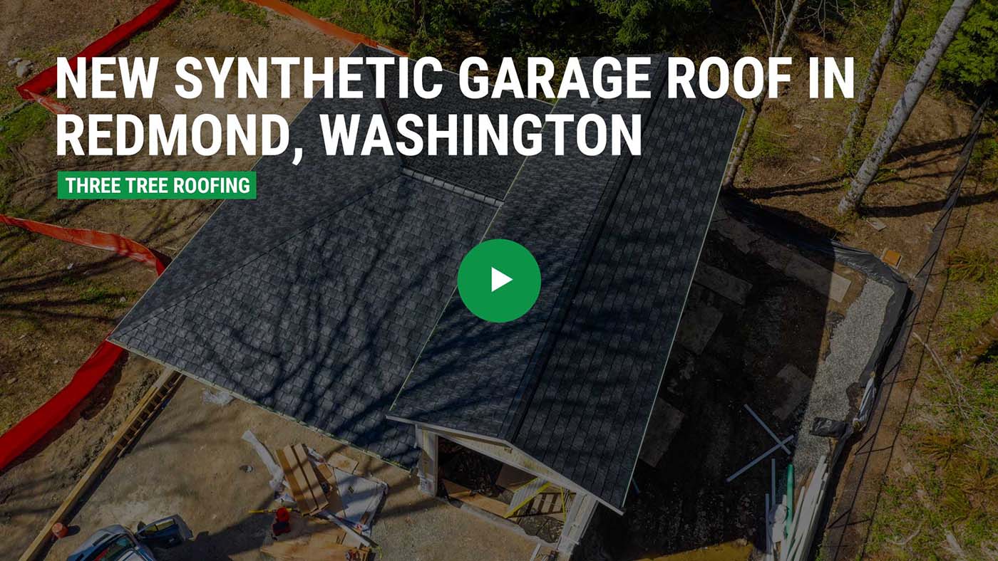 New Synthetic Garage Roof in Redmond, Washington