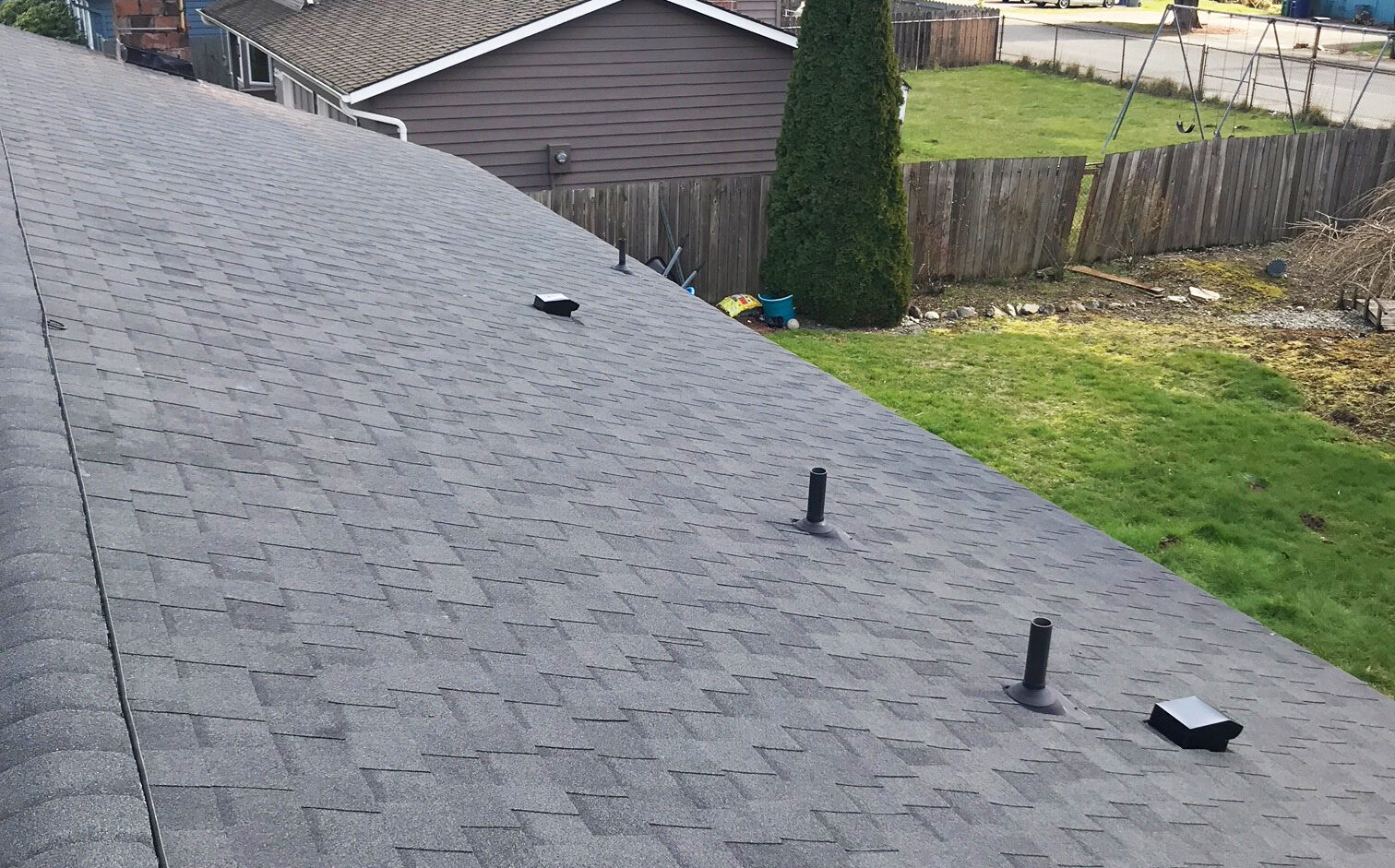 Des Moines composite shingle roofing project