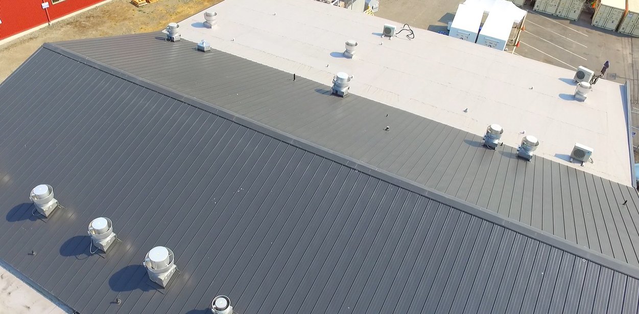 Seattle Cook House Metal & Flat Roof with .60mil Gray TPO roof