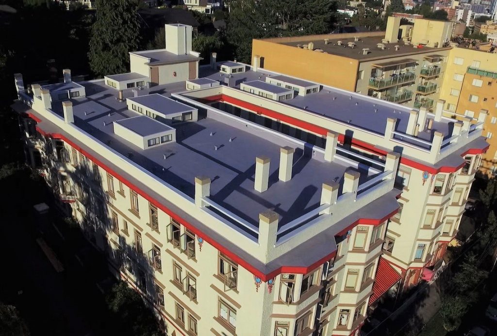 Redmond Roofer Project: Historic Chelsea Apartments installed .60 Mil TPO membrane
