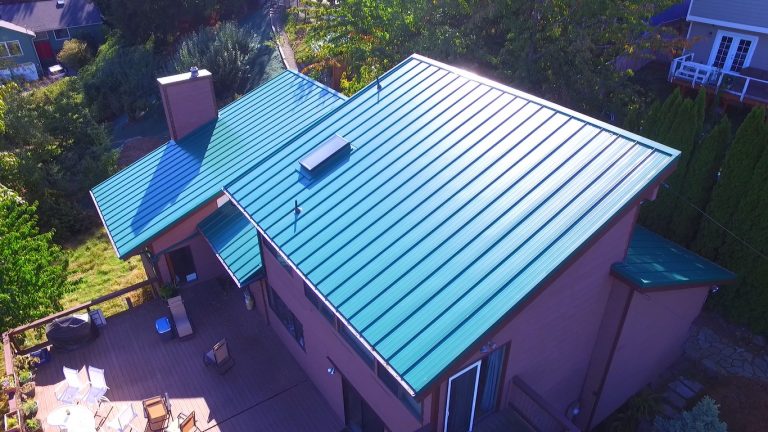 New Vivid Metal Roof on Seattle Home