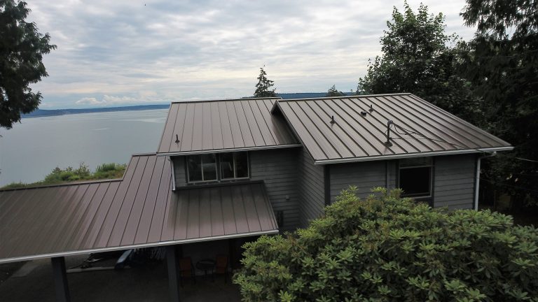 This is a beautiful metal roof with Nu-Ray's NRM 1000 in Weathered Copper.