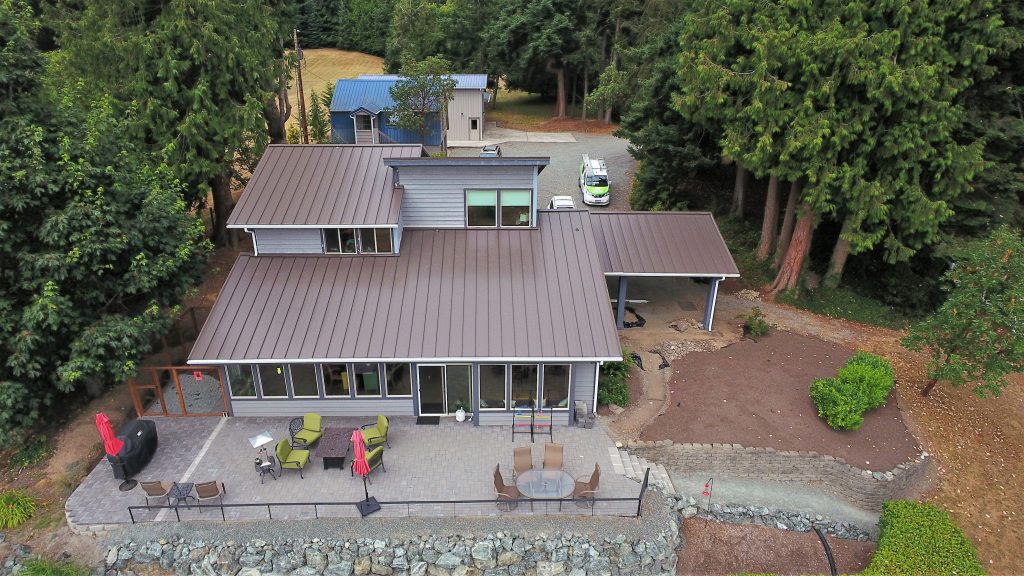 This is a beautiful metal roof with Nu-Ray's NRM 1000 in Weathered Copper.