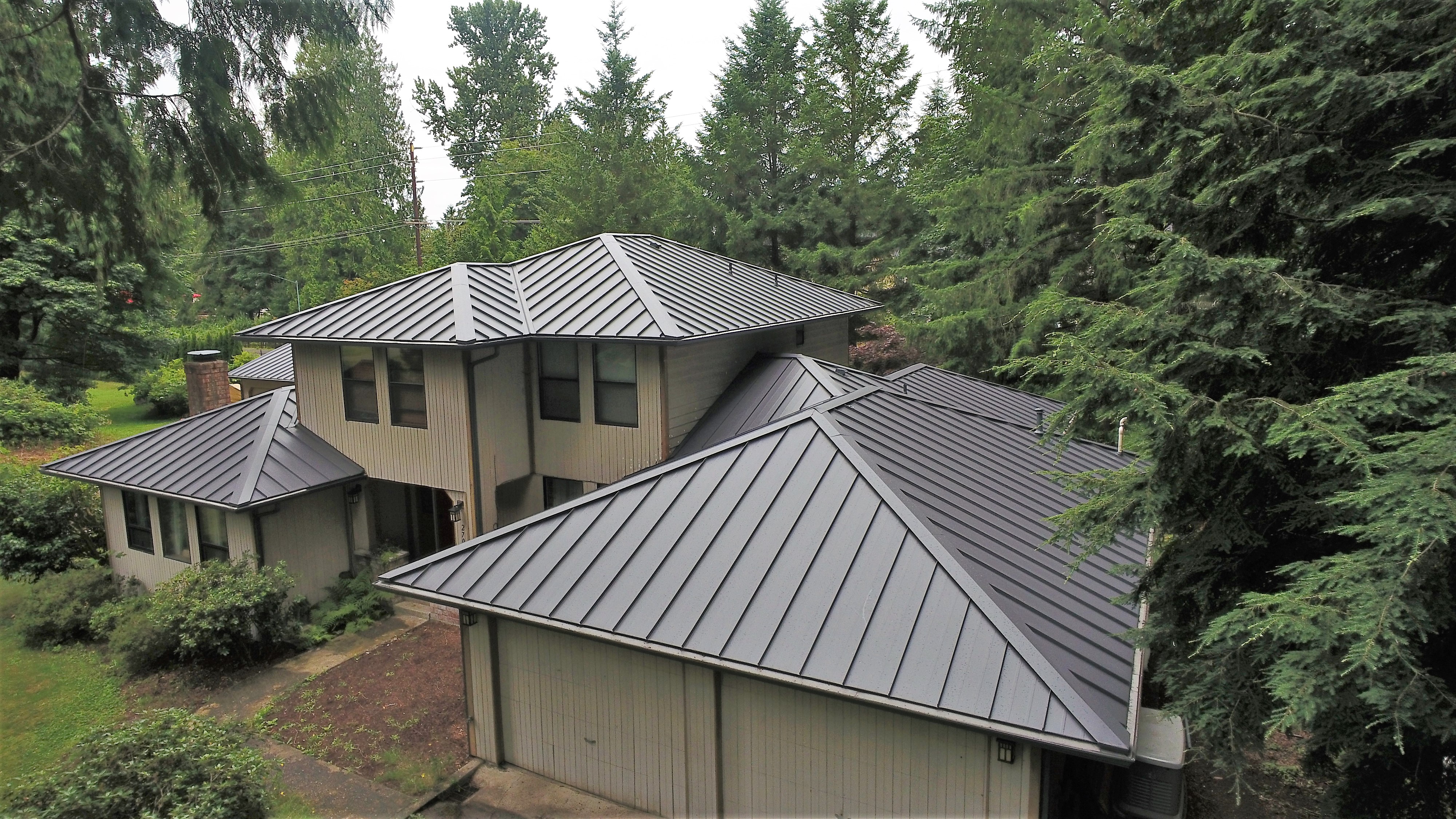Metal roofing project in Duvall, Washington.