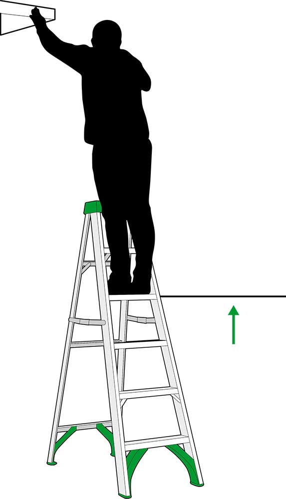 Highest Standing Level for a Ladder