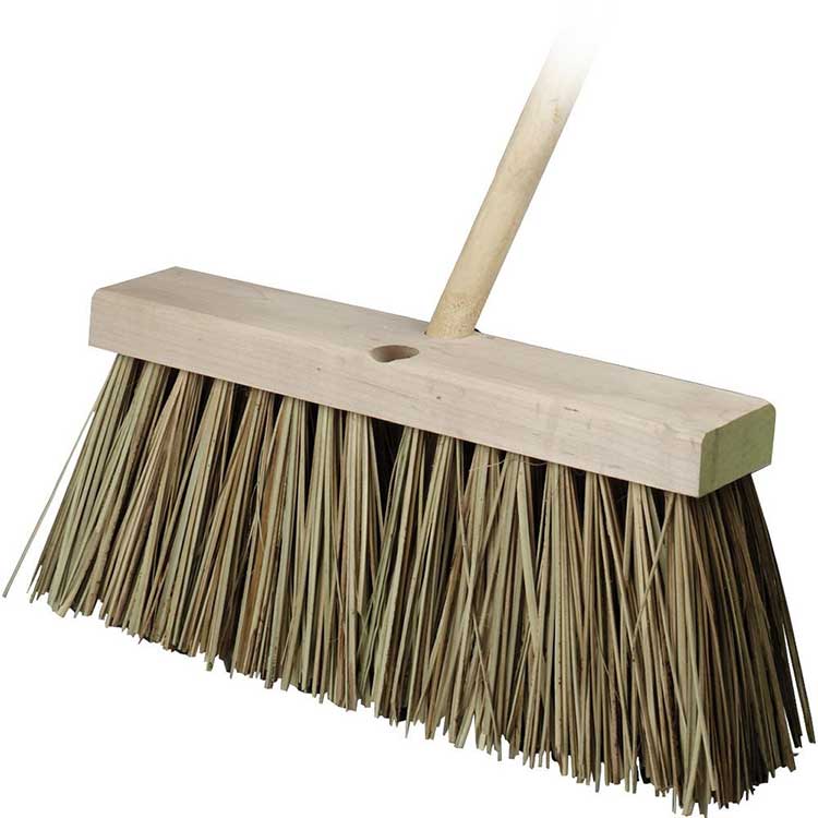 Roofer Equipment: Push Broom with Palmyra Bristles