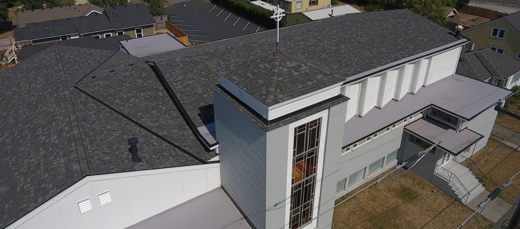 Church with Commercial Composite Shingle / Flat Roof in Seattle, Washington