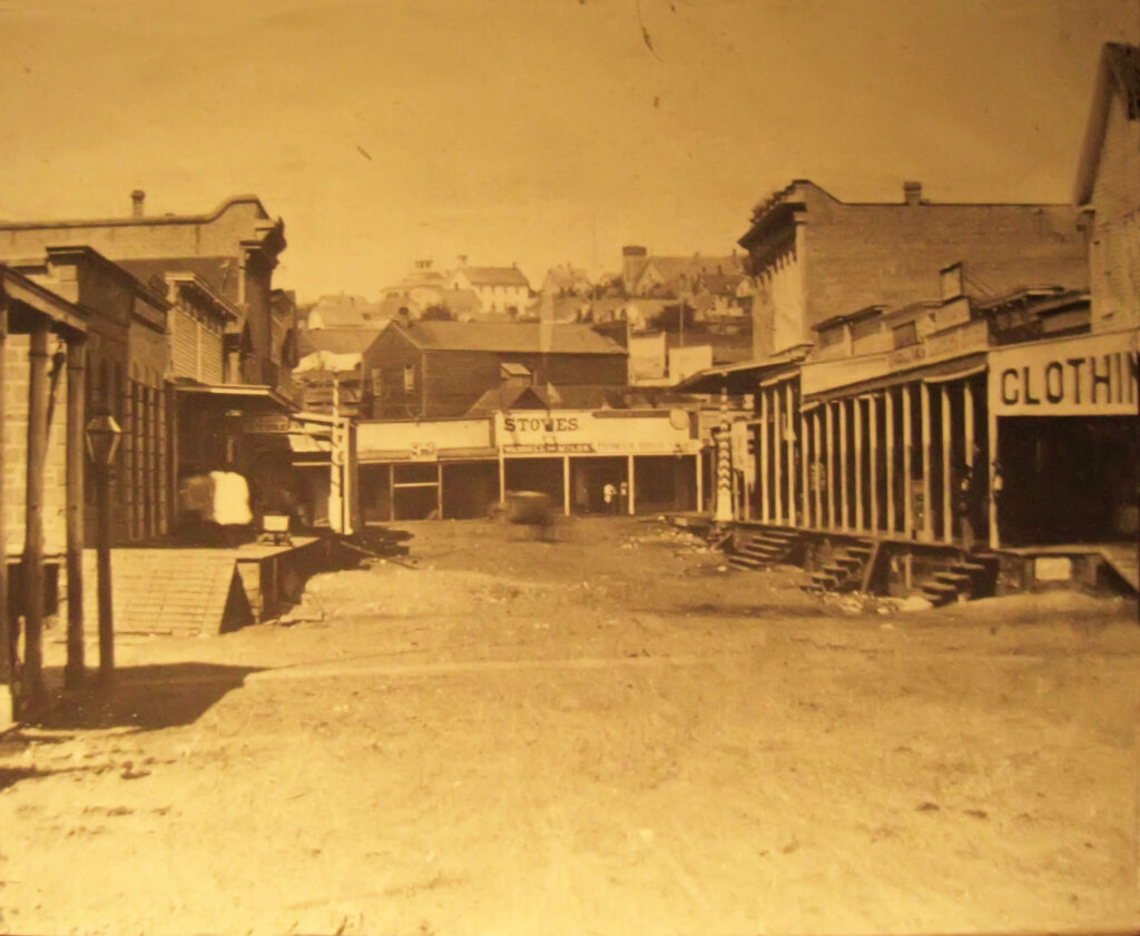 In old Seattle the houses and buildings were all made of wood