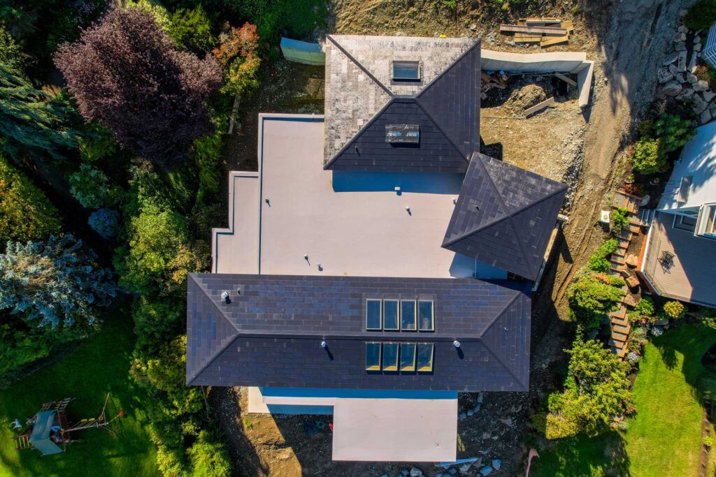 New home with Gorgeous Tesla Solar Roof in Lake Washington View in Bellevue