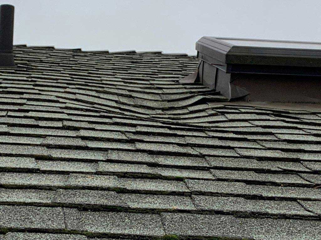 Roof experiencing water damage