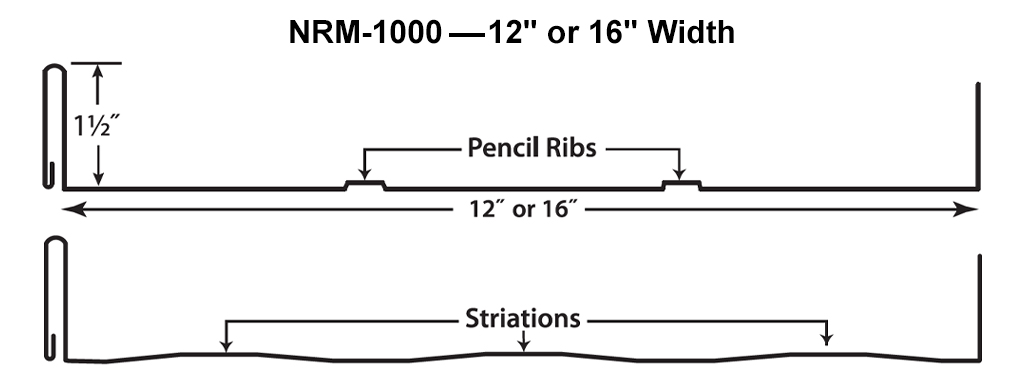 Nu-Ray Metal Roofing, NRM-1000, Technical Diagram