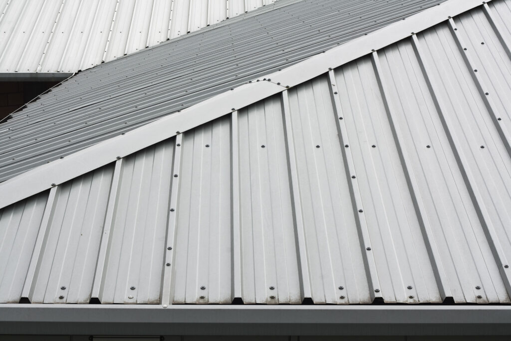 Close up of Aluminum roofing material