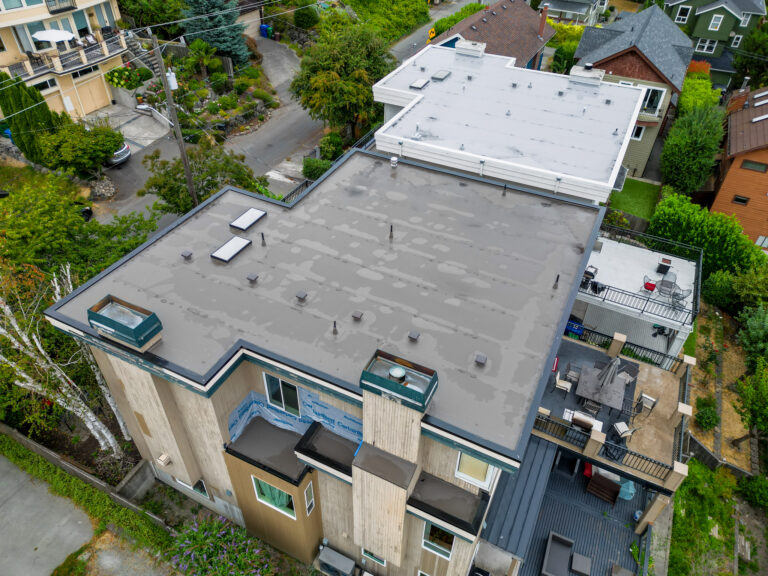 Two New Flat TPO Roof Replacements in Seattle