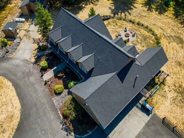 Multi-structure Residential Composite Shingles Roof in Ravensdale, Washington - Side view of home