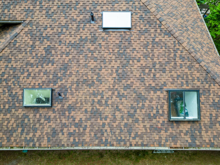 New Composite Shingle Roof in Bellevue, Washington - Close up of Skylights