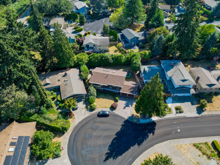 Residential Composite Shingles Roof in Newcastle, Washington - Zoomed out view of new roof