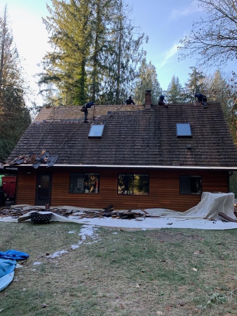 Old Roof Tear off in Maple Valley for a Full Roof Replacement