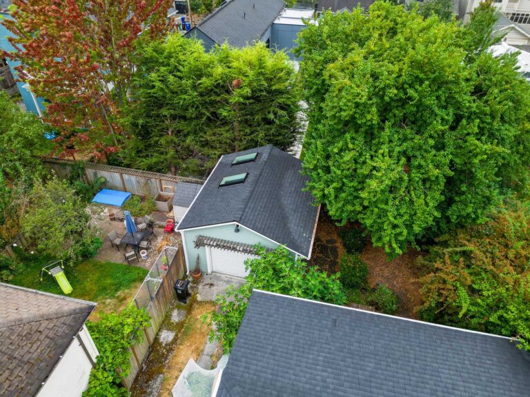 New Composite Asphalt Shingle Roof, Seattle, Washington - view of garage roof with skylights