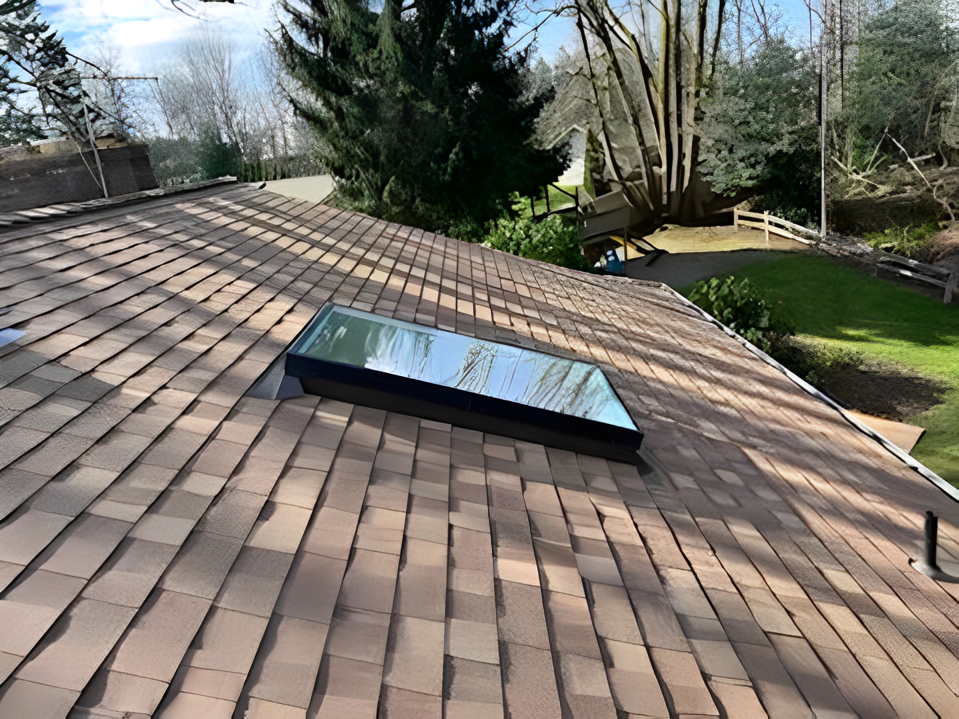 Finished Skylight Installation on Asphalt Shingle Roof in Renton, Washington