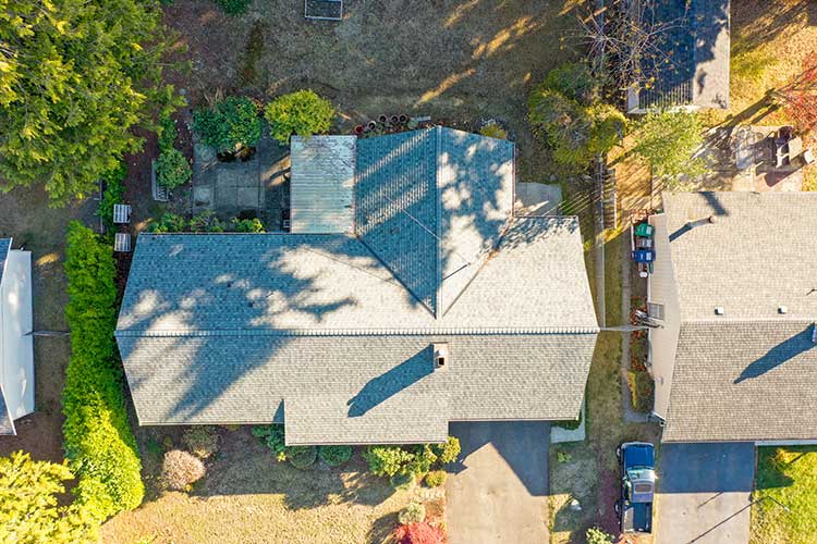 Composite Asphalt Shingles in Federal Way, Washington - overhead of roof