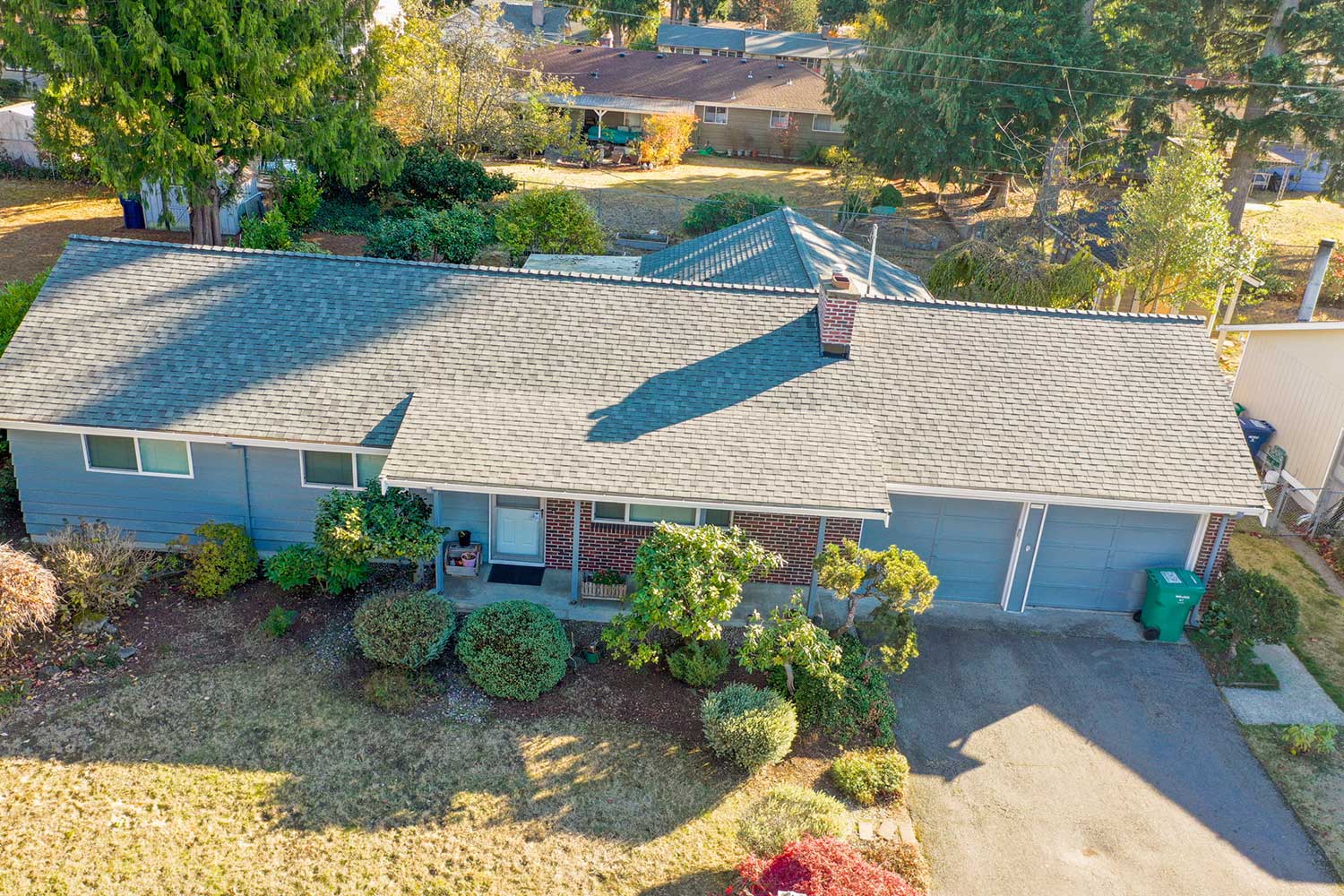 Composite Asphalt Shingles in Federal Way, Washington - zoomed out view of roof