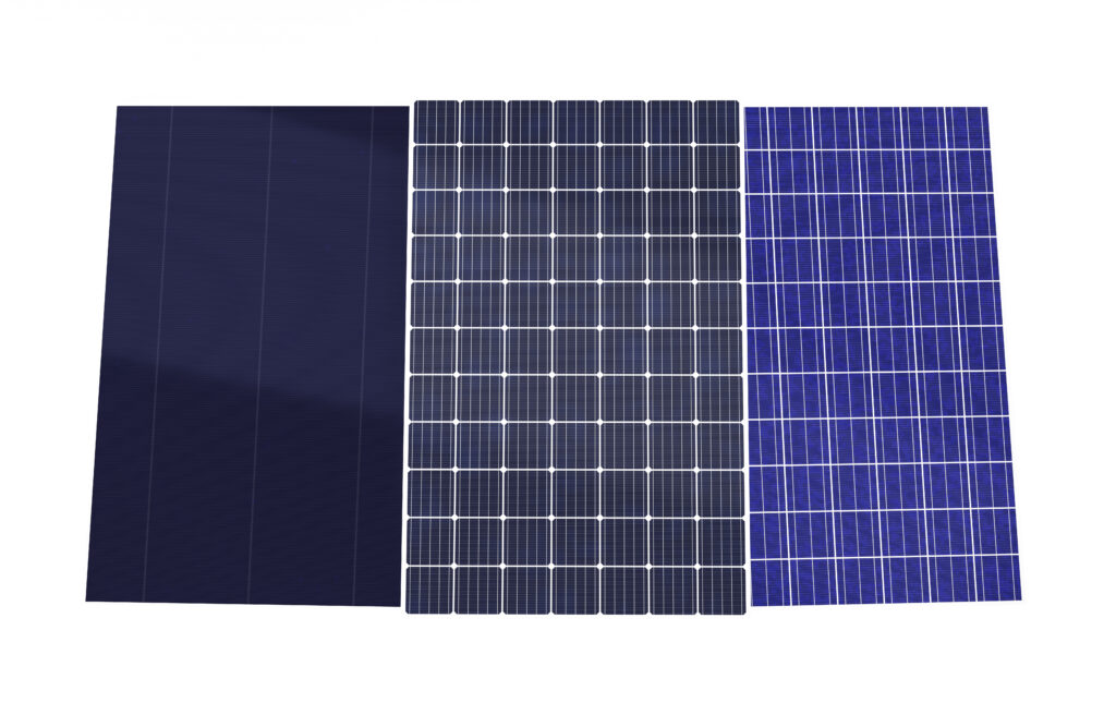 Image showing different types of solar panels