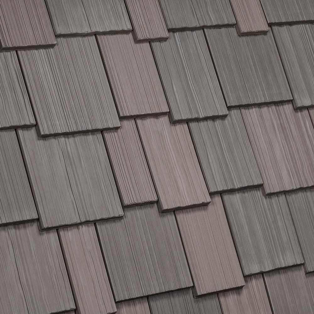 DaVinci Synthetic Shake Shingles in Weathered Gray