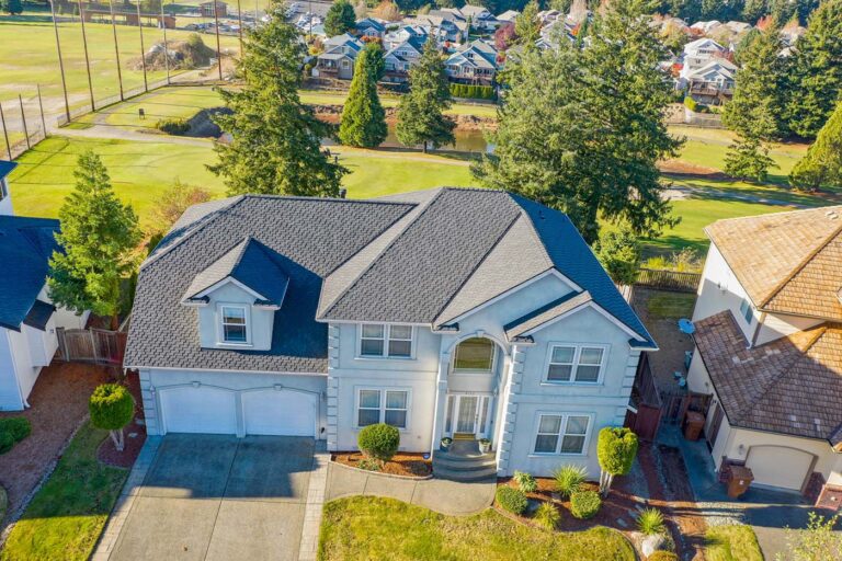 New Composite Asphalt Shingle Roof with Stucco in Tacoma, Washington