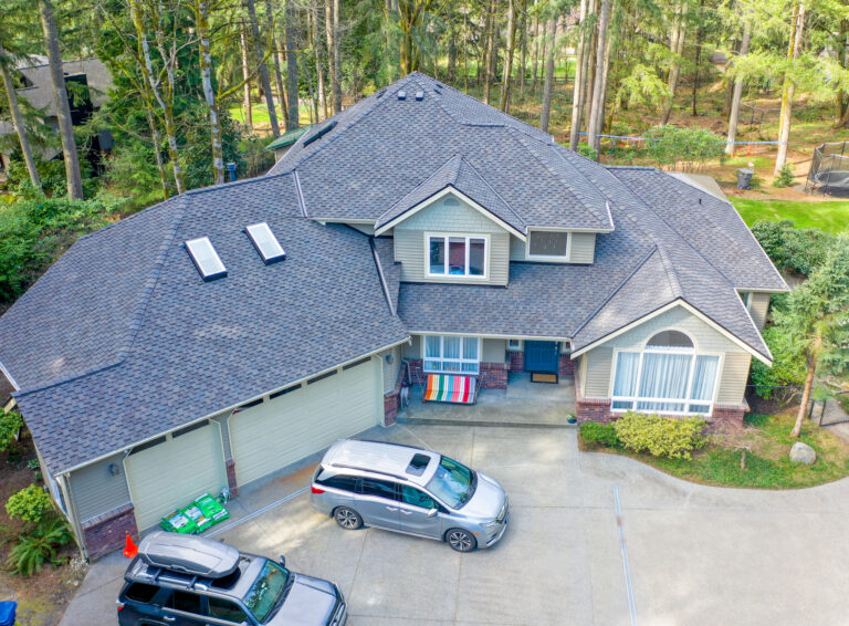 New Composite Asphalt Shingles Roof in Woodinville, Washington