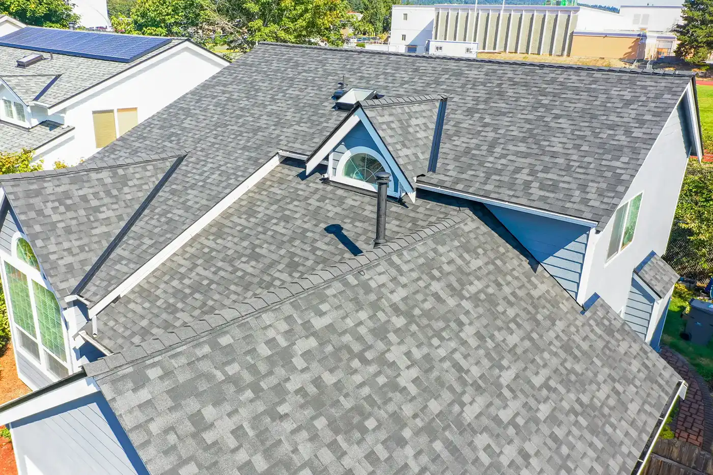 Composite Asphalt Shingle in Renton, Washington: close up view of new roof