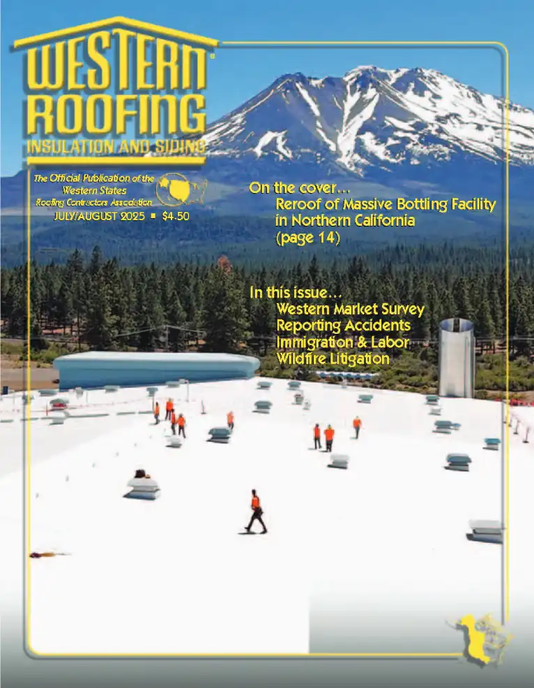 Western Roofing Magazine Cover - July - August 2025 Issue