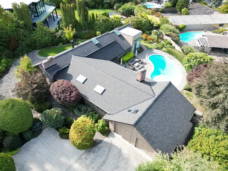Composite Roof with Flat section in Clyde Hill, Wa.